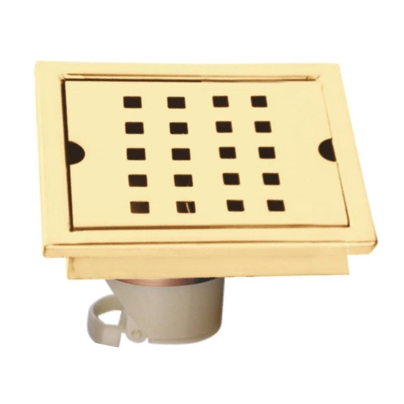 Radon Square Shower Channel Drainer 5X5 - Gold