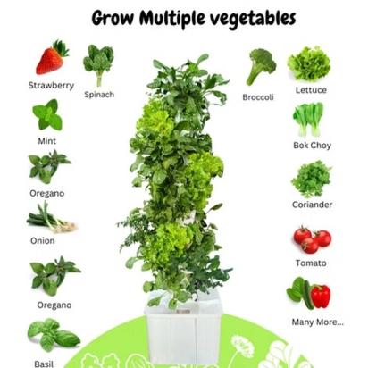 Phooldaan Lotus 30: Aeroponics, Hydroponics Vertical Garden Tower by Phooldaan : Colours available: White 4 3