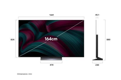 LG OLED evo 164cm (65) TV (C5), a9 AI Processor 4K Gen8, VRR 144Hz Refresh Rate, Dolby Vision & Atmos 2025 by LG : Colours available: Black 7 6