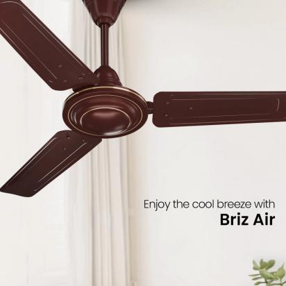 Crompton Surebreeze Brizair| Ceiling Fan - Brown by Crompton : Colours available: Brown 7 1