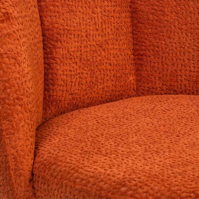 LivingShapes Boucle Alici Dining Chair with Metal by Living Shapes : Colours available: OrangeRed 3 4