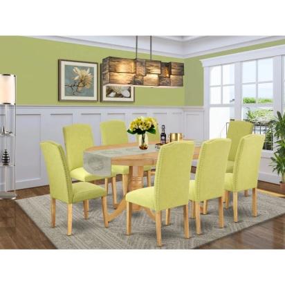 GKW Dining Set: Solid Wood 8 Seater Dining Set by Studio GKW : Colours available: GreenYellow