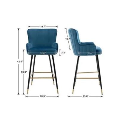 Livin Styles Rajesh Blue Color Nolen Bar Stool by Livinstyles : Colours available: CadetBlue 3 3