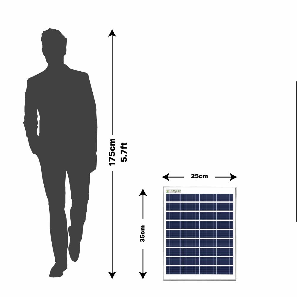 Zunpulse zunsolar 10 watt 12 volt polycrystalline solar panel by Zunpulse 2 4