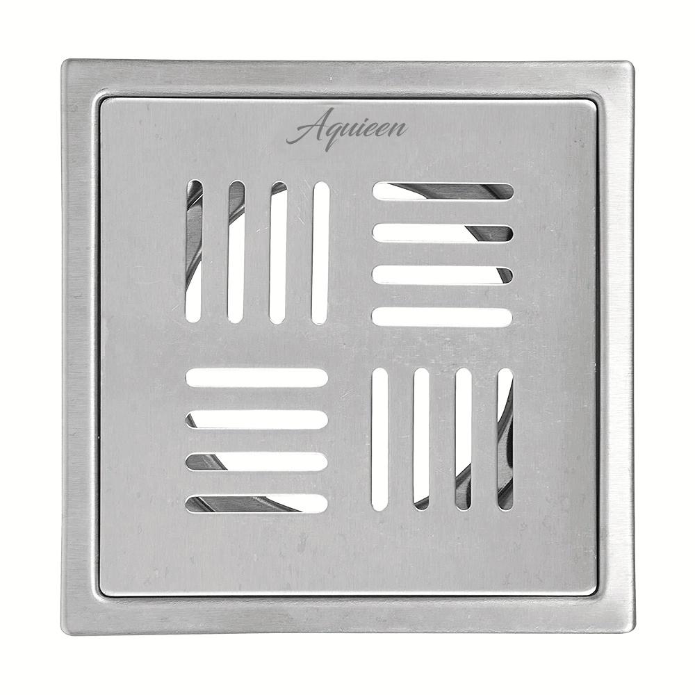 Aquieen 6x6 Inch Floor Grating / Drainer with Anti-Foul Cockroach Trap | Florin Design, In Matte Finish & SS304 Drainer | Anti-Clog & Drain Cover & Kitchen 2