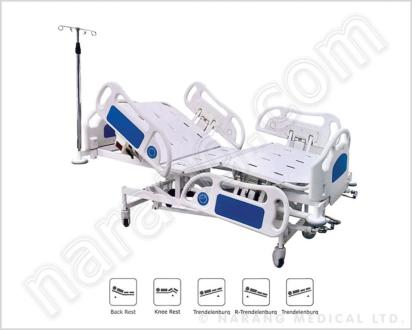 Narang Medical HF816A : ICU Bed 5 Function Mechanical Super Deluxe by Narang Medical Limited : Colours available: White