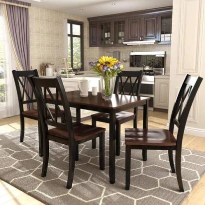 WoodenTwist Classy Teak Wood 4 Seater Dining Table Set for Dining Room 2