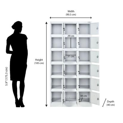 Nilkamal Magna 18 Personal Locker (Grey) by Nilkamal : Colours available: Grey 7 8