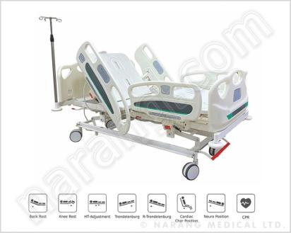 Narang Medical HF810C : ICU Bed Motorised With Battery Backup by Narang Medical Limited : Colours available: White