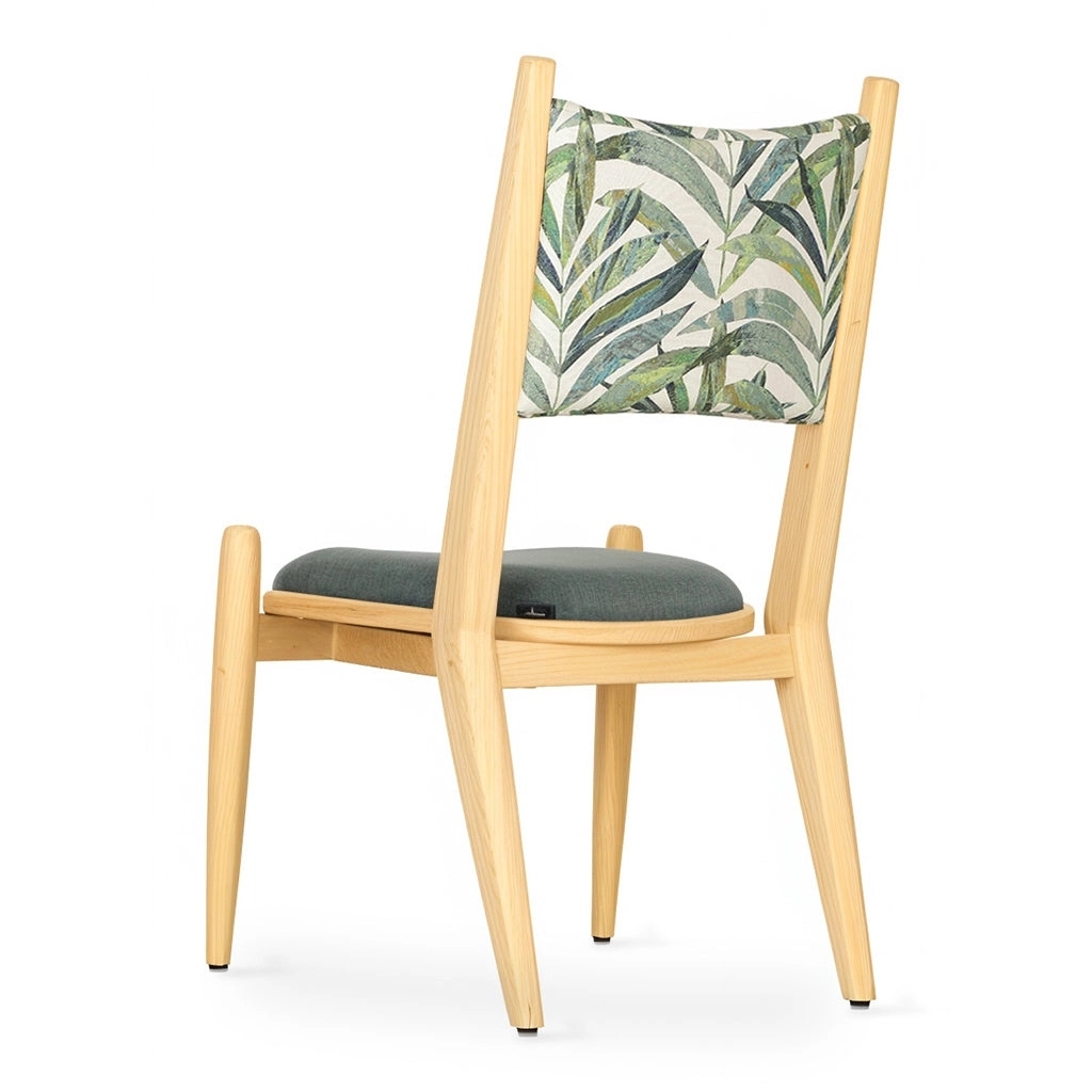 Alankaram Vinil - Beech Dining Chair without Armrest Sale by Alankaram : Colours available: Beige, Green 3 2