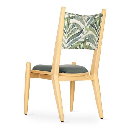Alankaram Vinil - Beech Dining Chair without Armrest Sale by Alankaram : Colours available: Beige, Green 3 2