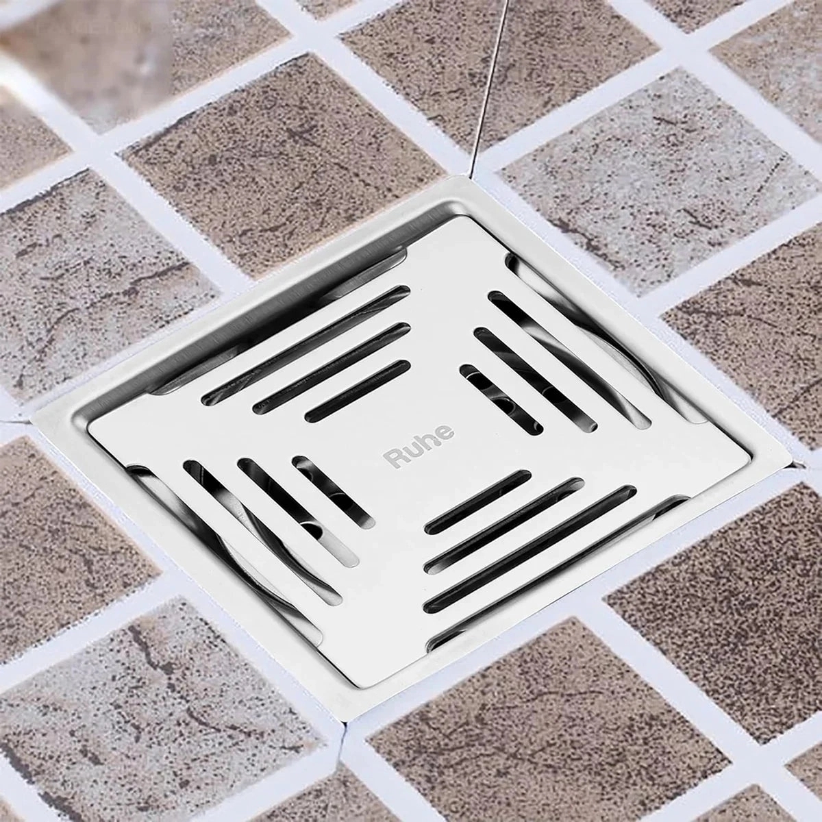 Ruhe Earth Square Premium Floor Drain 5 x 5 Inches by Ruhe 3 4