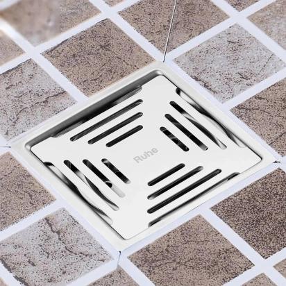 Ruhe Earth Square Premium Floor Drain 5 x 5 Inches by Ruhe 3 4