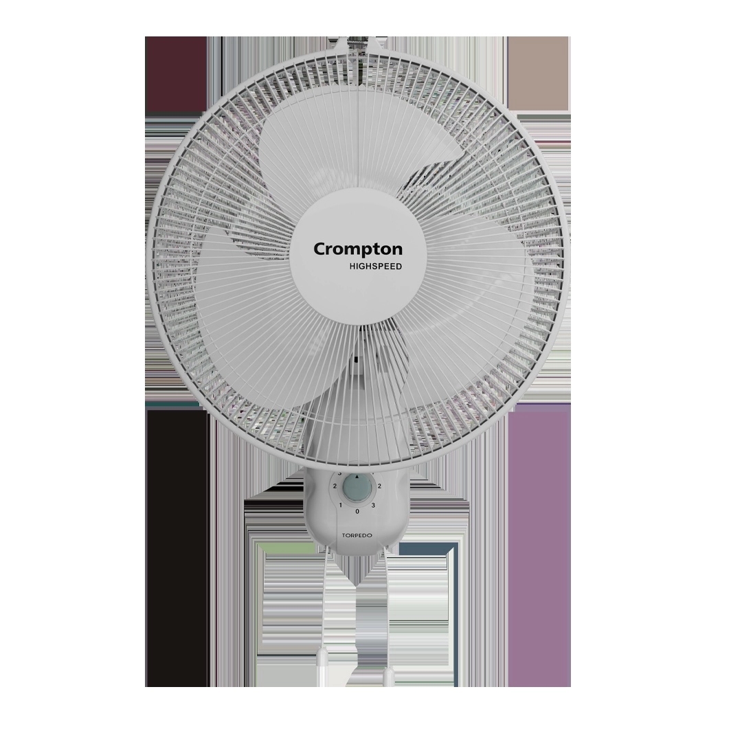 Crompton Highspeed Torpedo Wall Mounted Fan - 12 Inch by Crompton : Colours available: Black 9 6