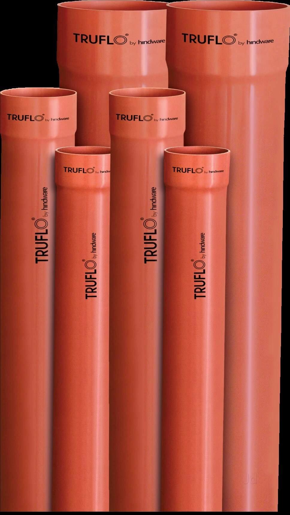 Truflo Drainage Pipes SN2 Plain Socket 3 Mtr - UGPSN23250