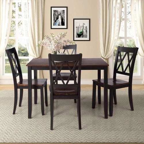 WoodenTwist Classy Teak Wood 4 Seater Dining Table Set for Dining Room 1