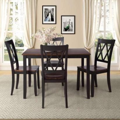 WoodenTwist Classy Teak Wood 4 Seater Dining Table Set for Dining Room 1