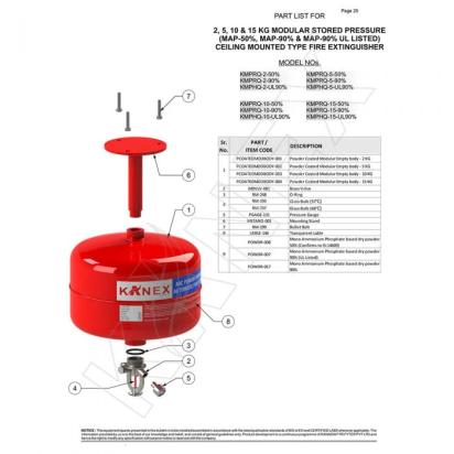 Kanex 15 Kg Automatic Modular Fire Extinguisher (Map 50 Based) by Kanex : Colours available: Red 2 2