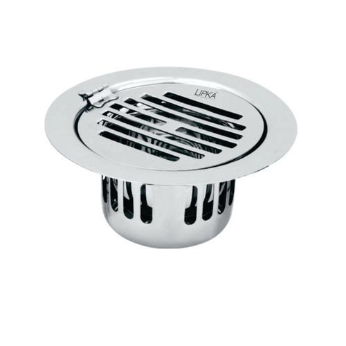 Lipka Golden Classic Jali Round Flat Cut Floor Drain (5 Inches) with Hinge and Cockroach Trap