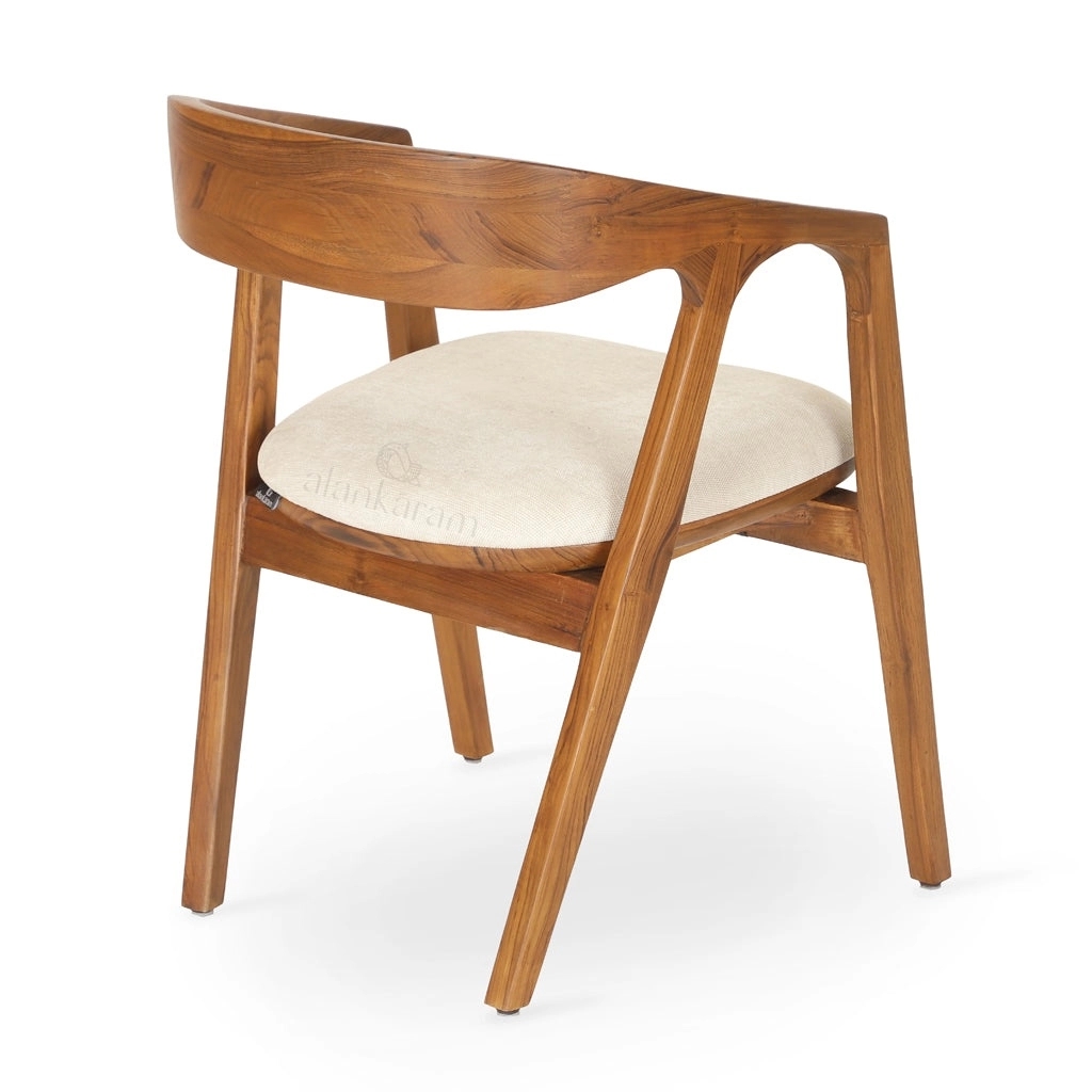Alankaram Ince - Teak Dining Chair, Wooden Back Sale by Alankaram : Colours available: Brown 3 3