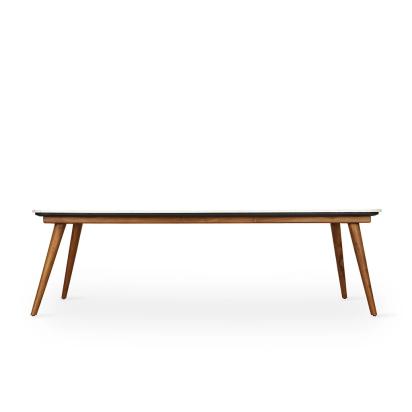 Alankaram Ambu - Teakwood Dining Table with Stone top by Alankaram : Colours available: White 2 1