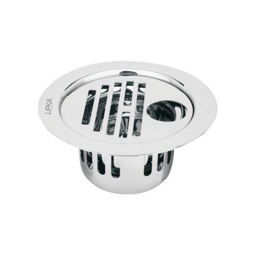Lipka Golden Classic Jali Round Flat Cut Floor Drain (5.5 inches) with Hole and Cockroach Trap