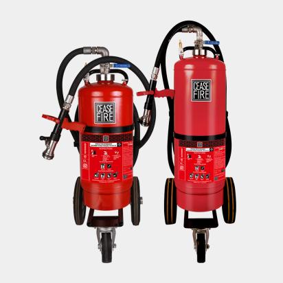 Ceasefire Quad (Watermist & Foammist Wheeled Extinguishers) by Ceasefire : Colours available: Red
