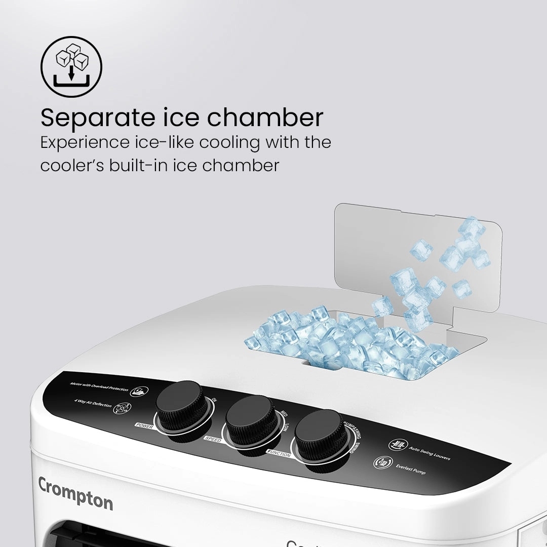 Crompton Ozone Royal Air Cooler - 80-L by Crompton : Colours available: Black, White 5 4