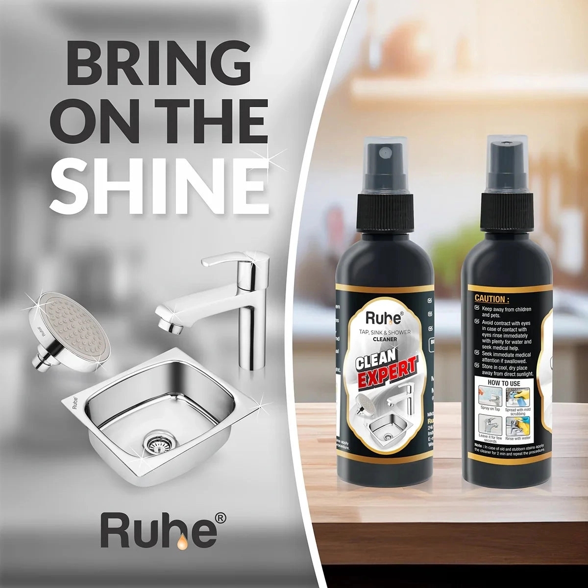 Ruhe Clean Expert - Tap Sink And Shower Cleaner Pack of 2 by Ruhe 4 3