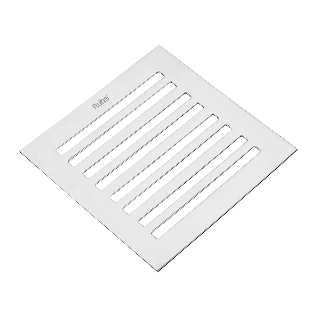 Ruhe Long Grating Floor Drain 5 x 5 Inches by Ruhe : Colours available: Silver