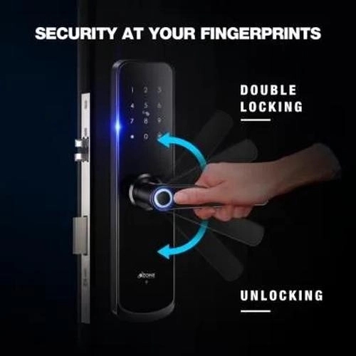 Ozone Smart Bluetooth Lock for Wooden & Metal Doors - OZ-FDL-04-Life-BL Std Black by Ozone : Colours available: Black 2 4