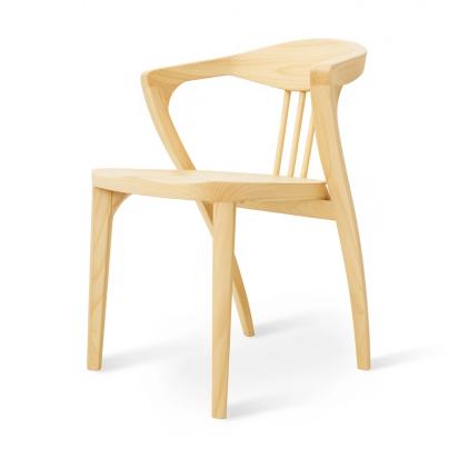 Alankaram Kratky - Ash/Oak/Beech Dining Chair, Wooden Seat by Alankaram : Colours available: LightKhaki 2 1