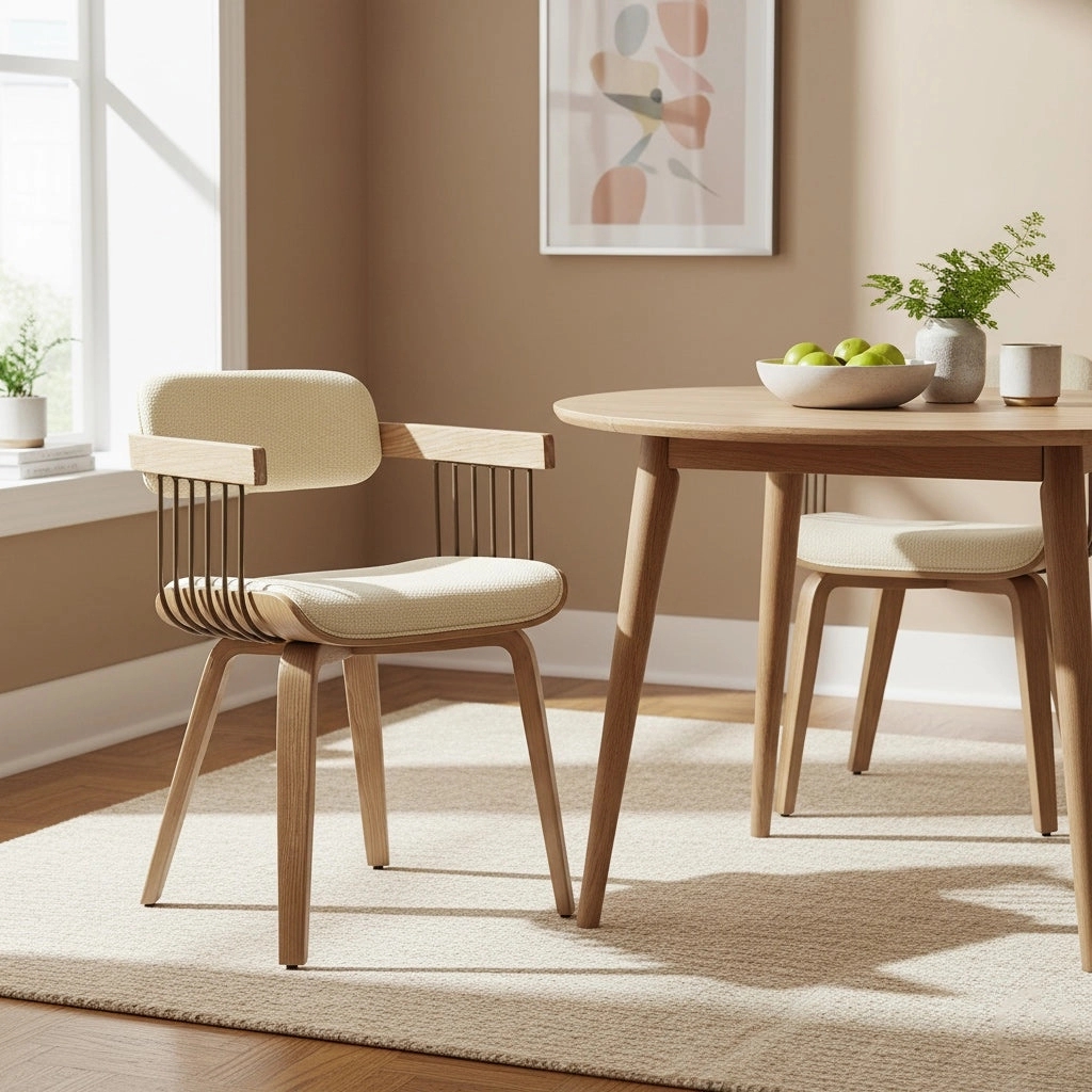 LivingShapes Blonde Wooden Dining Chair by Living Shapes : Colours available: Beige