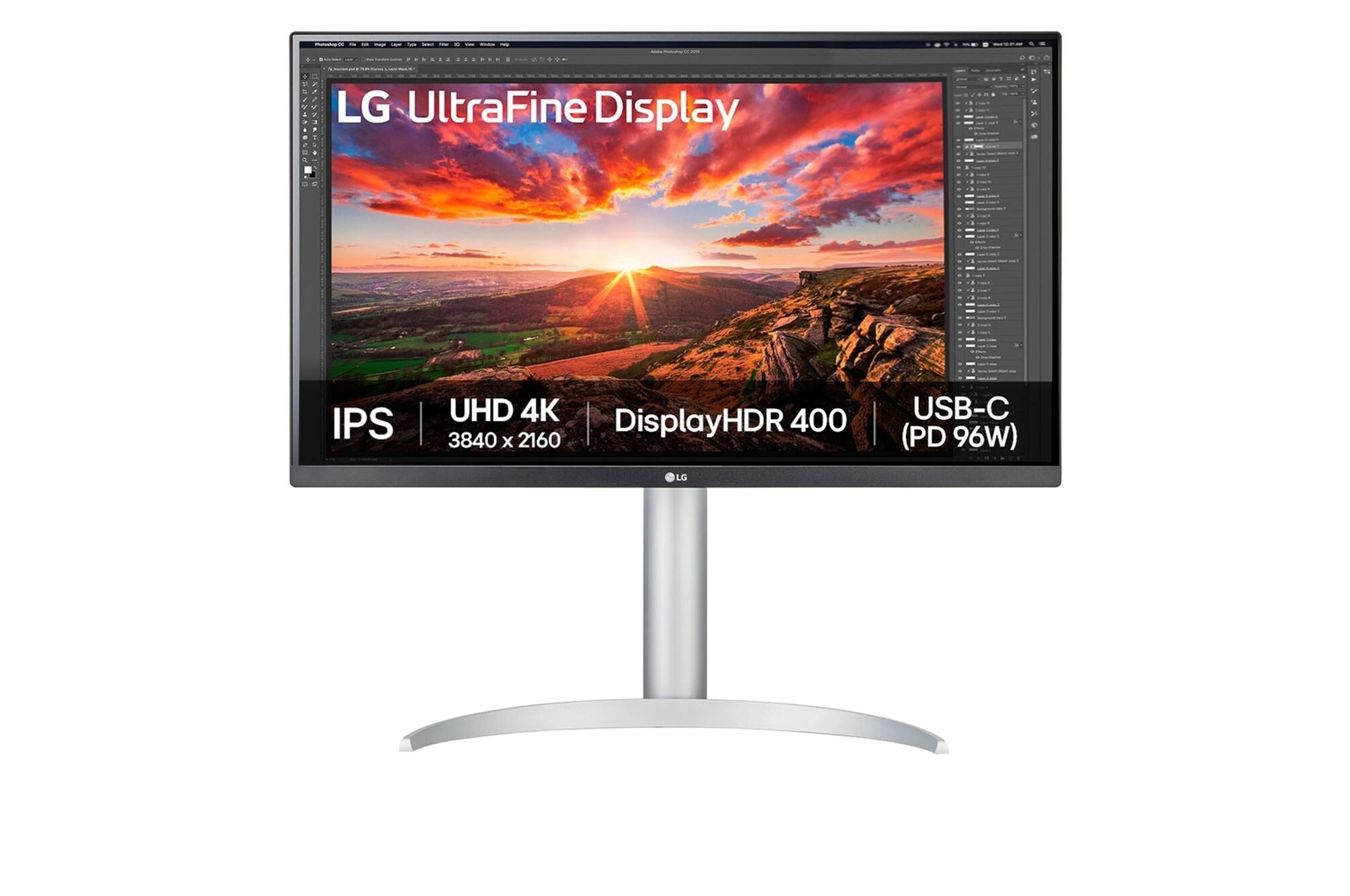LG 68.58 cm (27) UHD 4K IPS Monitor, VESA DisplayHDR™ 400, 5ms GtG, 60 Hz Refresh Rate by LG : Colours available: Black