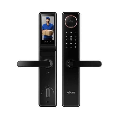 Ozone Smart Wi-Fi External Lock with Integrated HD Video Camera for Wooden & Metal Doors - OZ-FDL-02-LIFE-NXT-i BLACK