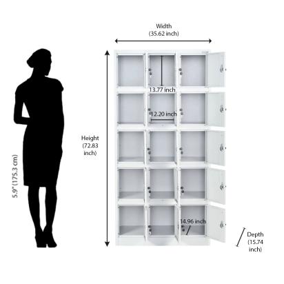 Nilkamal Magna 15 Personal Locker (Grey) by Nilkamal : Colours available: Grey 9 9