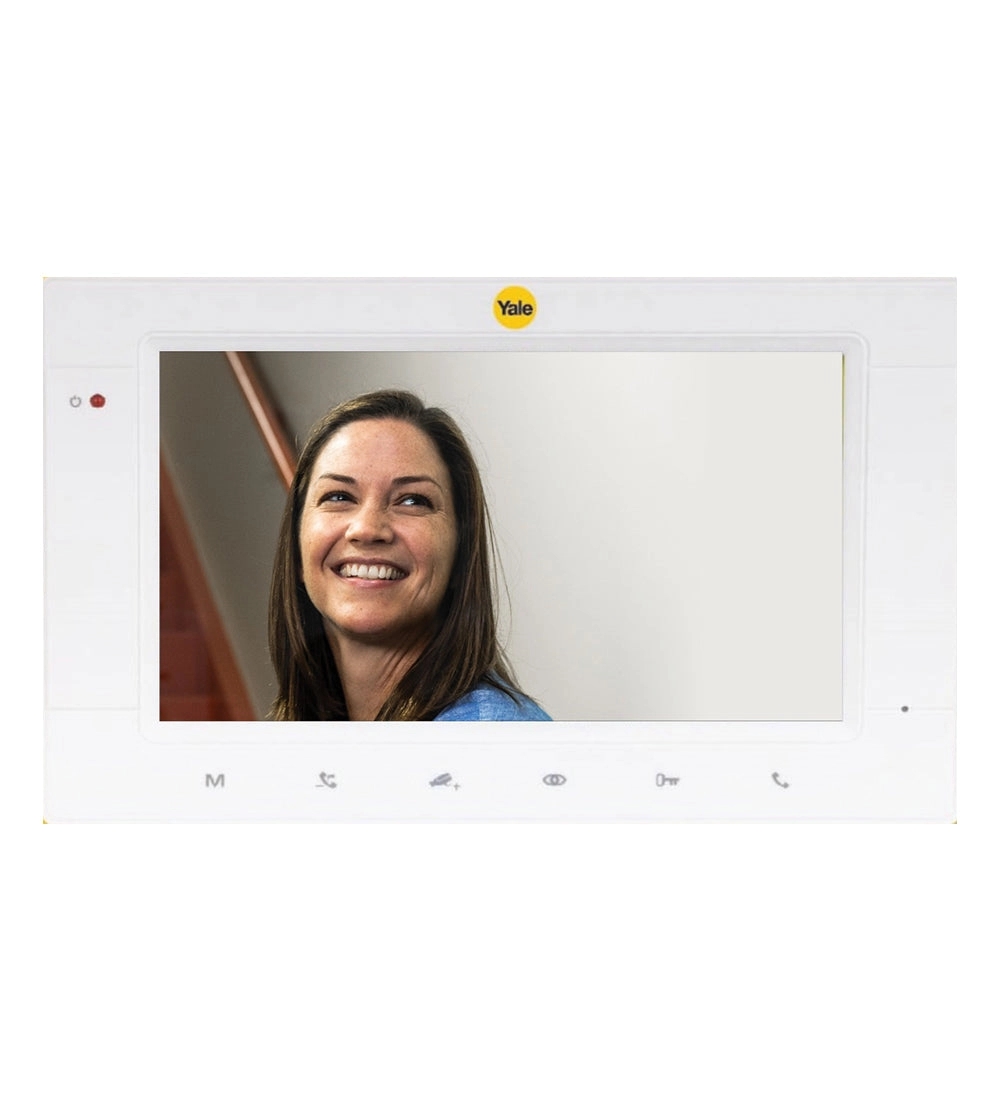 Yale JB 305 - E Video Door Phone with Two way communication, 7inch TFT LCD and Camera with Night Vision LEDs by Yale for Indoor, Outdoor : Colours available: White 8 1