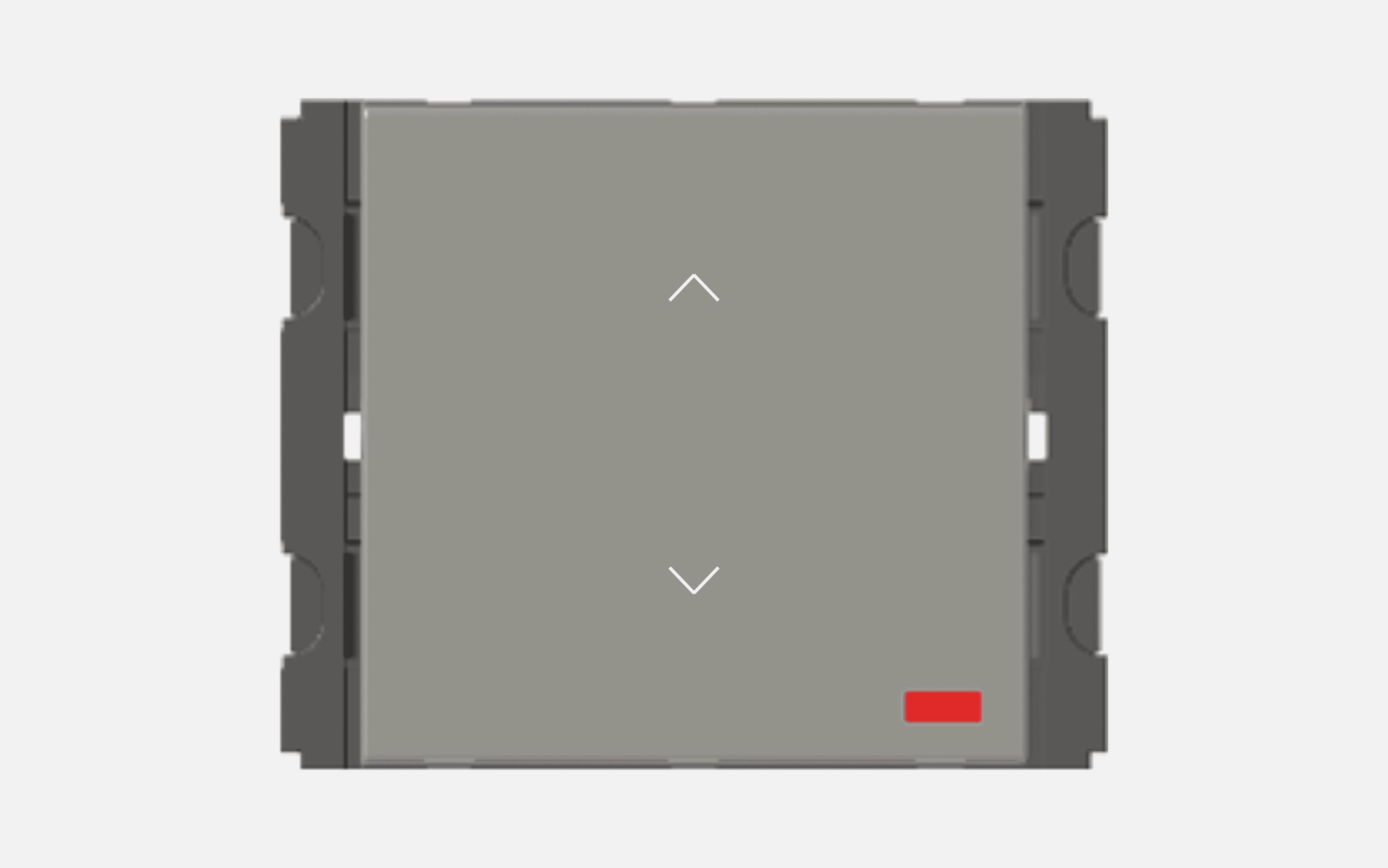 Norisys Quartz Gray Vertical Palm Switch 6A Two - way Double Pole with indicator - 2 Module