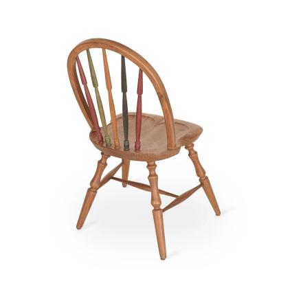 Alankaram Troi - Teak Dining Chair, Wooden Seat, Stained Spindles by Alankaram : Colours available: Tan 3 2