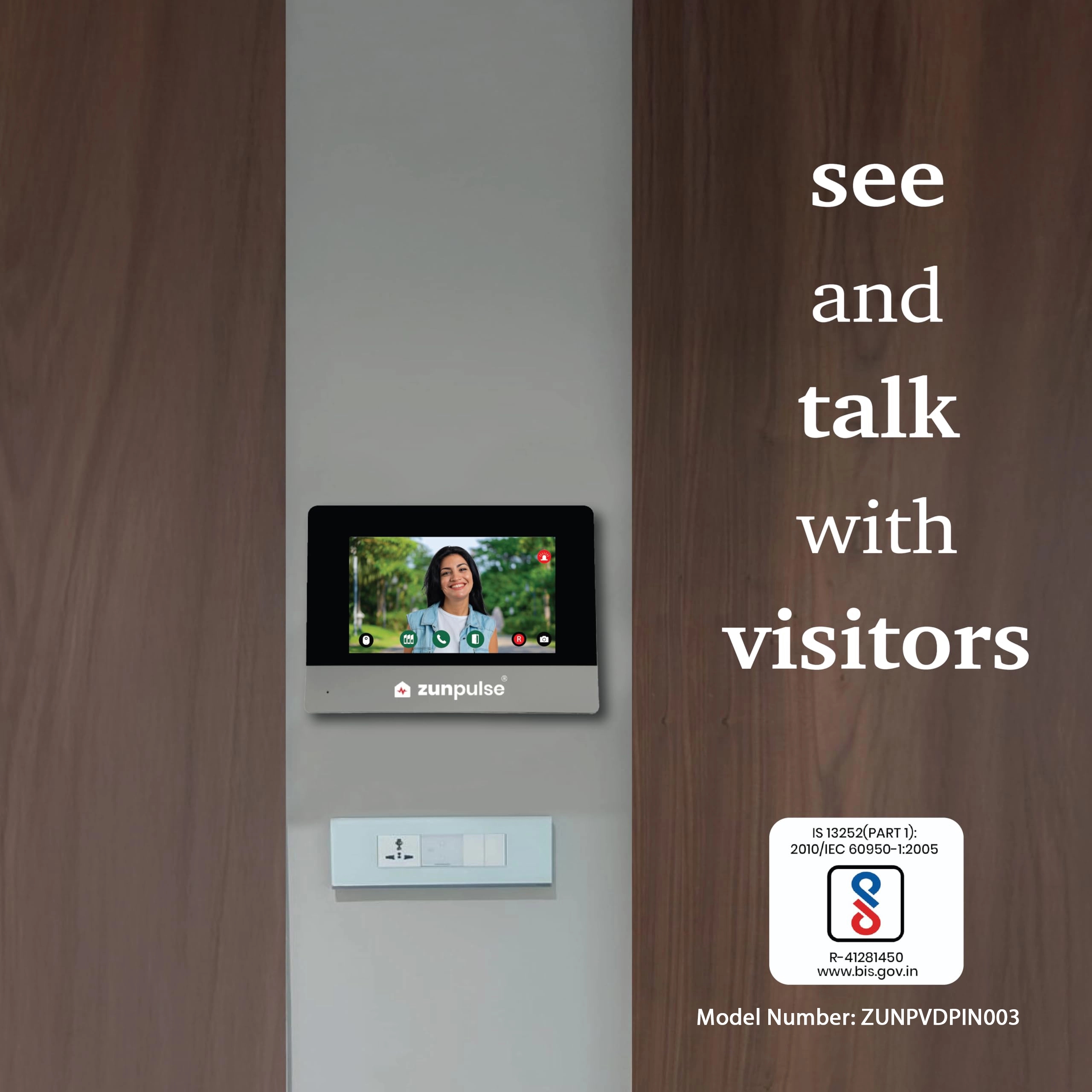 Zunpulse Zunpulse zunpulse 7 inch Smart Video Door Phone - Touchscreen, WiFi, App, Night Vision, Motion Detection, Anti-Theft by Zunpulse 1 1