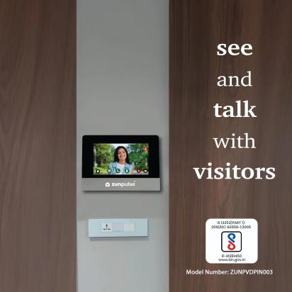 Zunpulse Zunpulse zunpulse 7 inch Smart Video Door Phone - Touchscreen, WiFi, App, Night Vision, Motion Detection, Anti-Theft by Zunpulse 1 1
