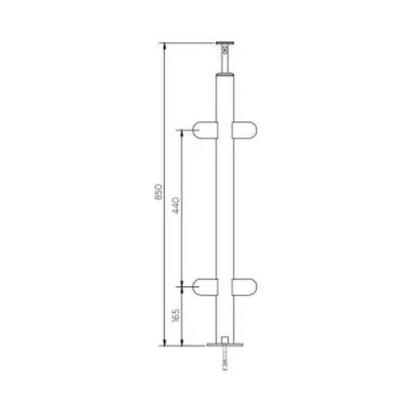 Ozone Standard SS Balustrade - OZRST-11-GH SSS by Ozone : Colours available: Chrome 2 1