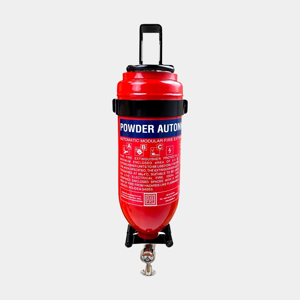 Ceasefire Automatic Fire Extinguishers - ABC Powder (Wall Mounted) by Ceasefire : Colours available: Red 3 4