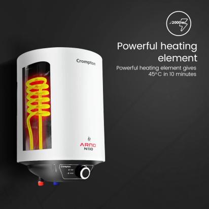 Crompton Arno Neo, 2000W Storage Water Heater - 25-L by Crompton : Colours available: Grey 3 2