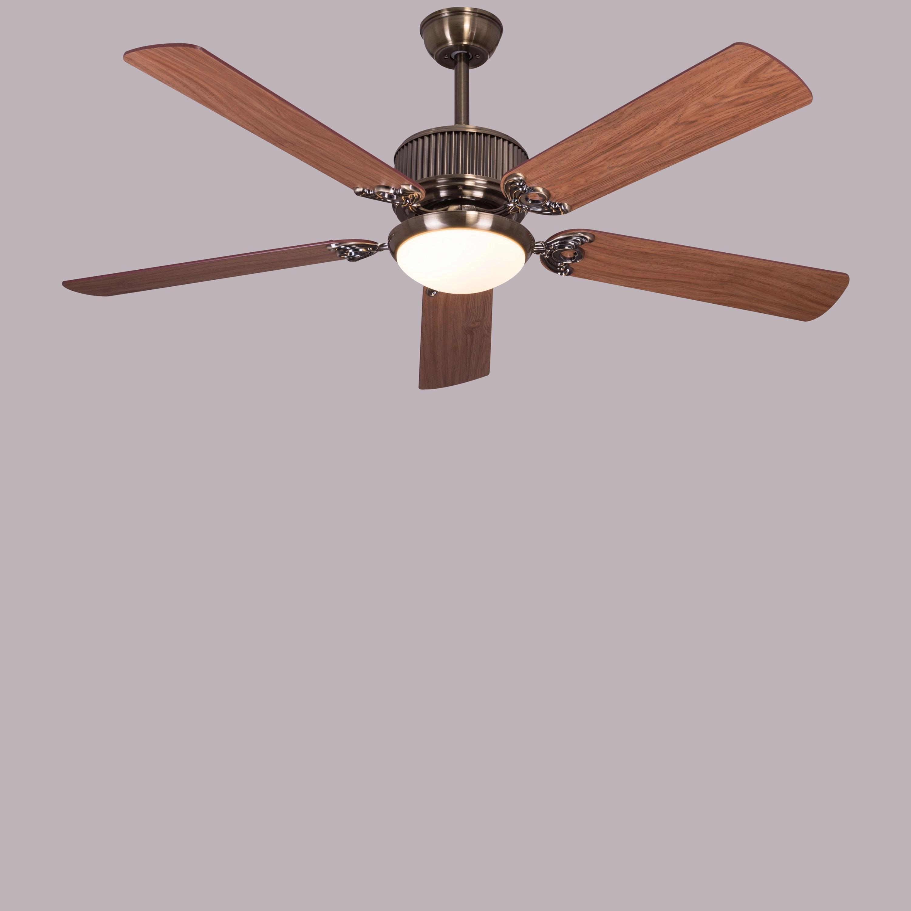 The WhiteTeak An Upgrade (142 cm Span, Antique Bronze Finish Metal Body, Walnut Finish MDF Blades) Dimmable LED With Remote Control Ceiling Fan 2
