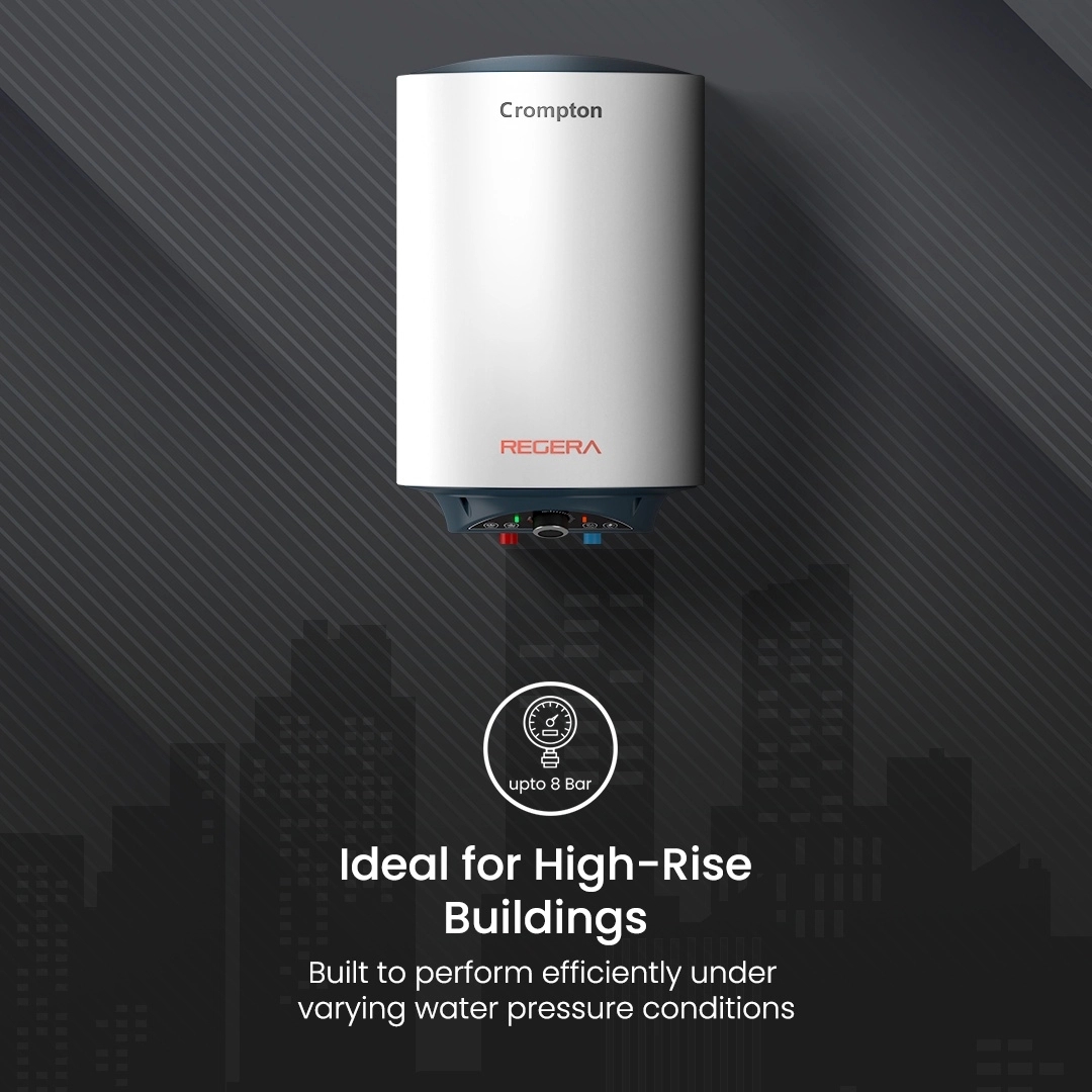 Crompton Regera Storage Water Heater - 25-L by Crompton : Colours available: White 3 4