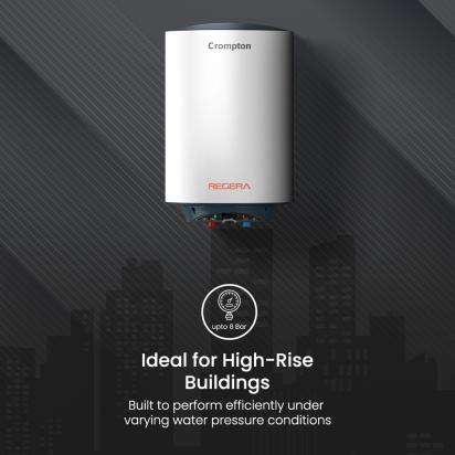 Crompton Regera Storage Water Heater - 25-L by Crompton : Colours available: White 3 4