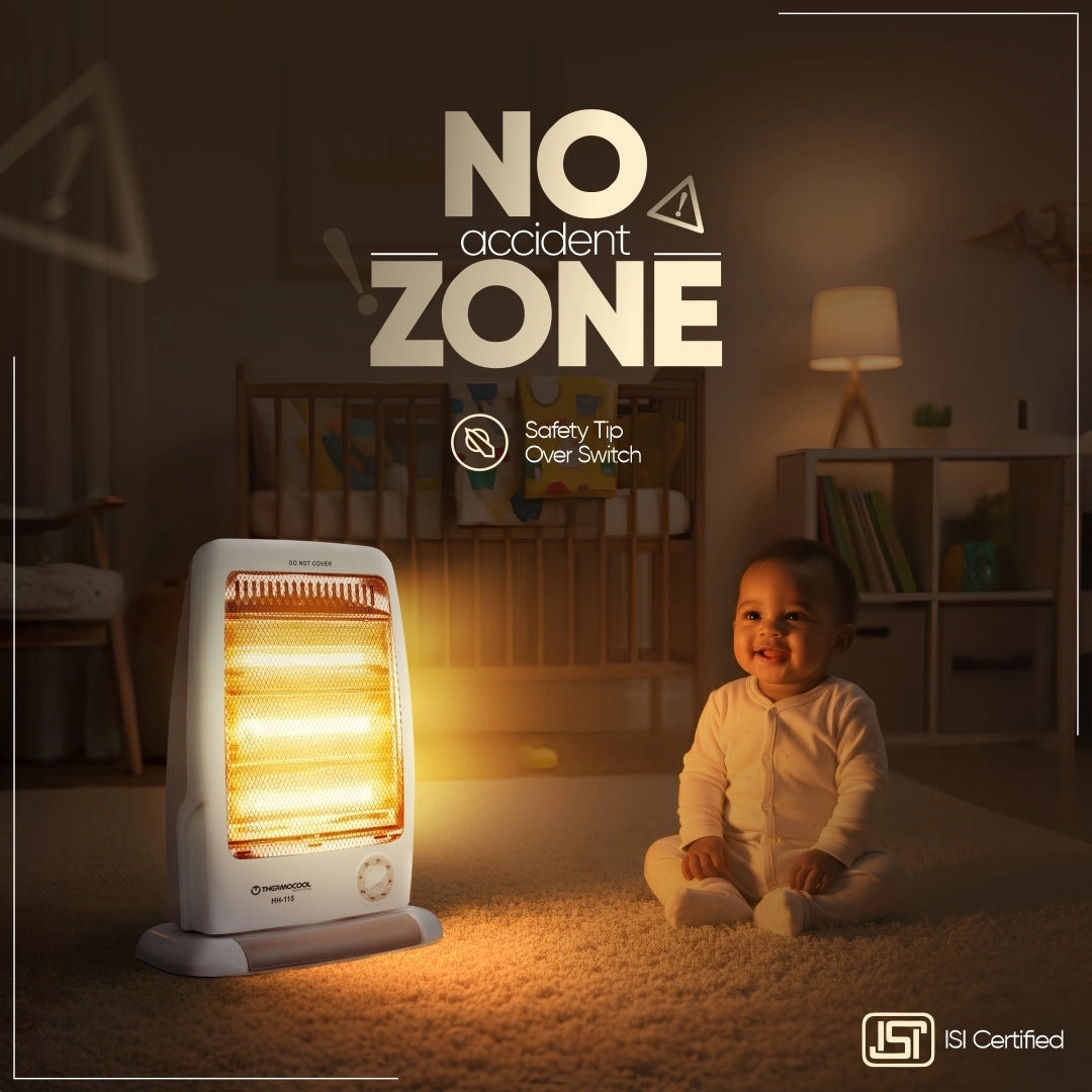 Thermocool Halogen Heater HH-115 by Thermocool : Colours available: White 3 5