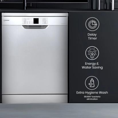 Crompton Voila FreeStanding 14 PlaceStanding Dishwasher by Crompton : Colours available: Silver 1 3
