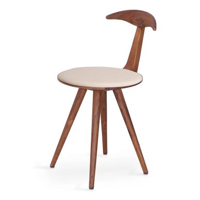 Alankaram Pratinu - Teak Dining Chair, Upholstered Seat by Alankaram : Colours available: Brown, Tan 1 1